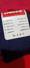Carica l&#39;immagine nel visualizzatore di Gallery, Calzettoni Ciocca misto lana(70%), 3 blu e due rossi, taglia 5-6-7. 300g.
