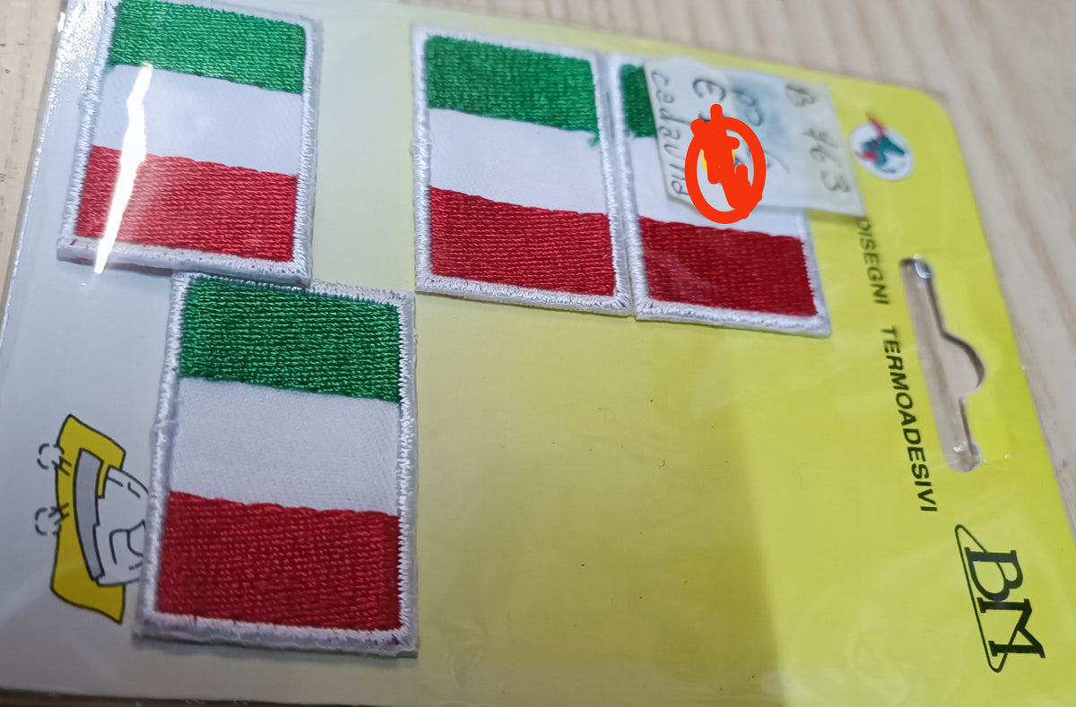 Pezza Termoadesiva Ricamata – Bandiera Francese – 2x3 Cm – 100% Poliestere – Made In France