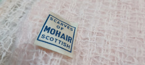 Scialle vintage di Mohair Scottish, 180 cm x 55 cm. 180 g.
