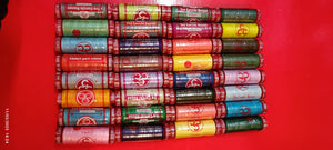 Una varietà di colori assortiti( come in foto) per chi ama cucire. 32 spagnolette TRE CERCHI ROSSO. 200g.