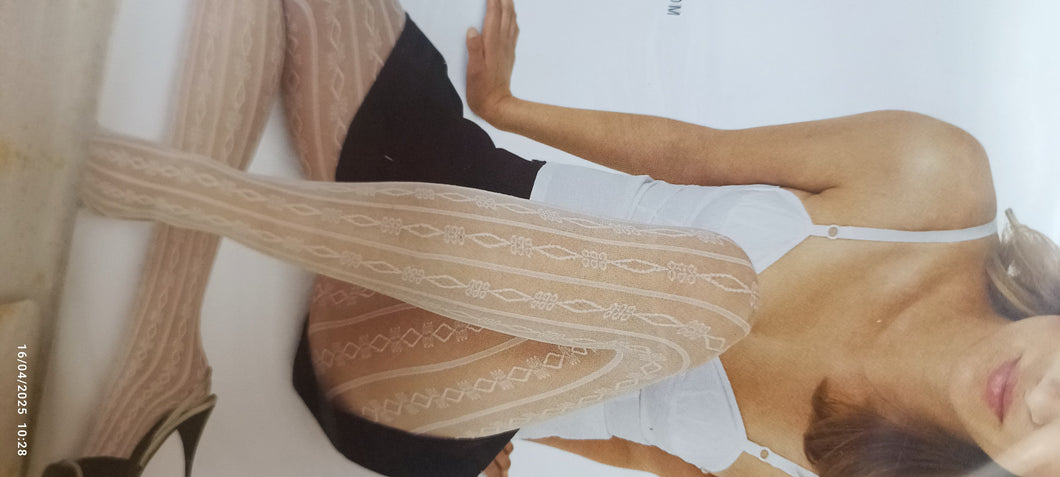 Collant moda OMSA Design con tassello igienico, 20 Den, colore Natural. 70 g.