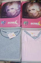 Carica l&#39;immagine nel visualizzatore di Gallery, Offerta super Due pigiami estivi Cotonella, in puro cotone, uno con bretelline(rosa) e l&#39;altro grigio chiaro. Taglia 44. 950g.
