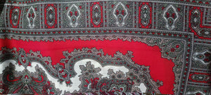 Foulard 100% pura lana, stampato a mano, cm 97x cm97.200g.