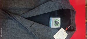 Impermeabile vintage Discobolo, grigio con tessuto a spina pesce, fodera scozzese, taglia 52. 1,6 kg.
