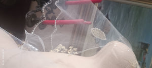 Vintage. Cerchio in Tulle, beige chiaro. Anni cinquanta. 60 g.