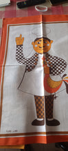 Carica l'immagine nel visualizzatore di Gallery, Strofinaccio vintage in puro lino , fantasia cuoco. 150 g.
