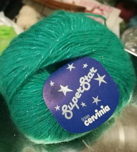 Super Star Cervinia, misto lana, mohair e Lurex, 500g.