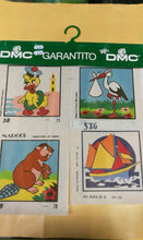 Carica l&#39;immagine nel visualizzatore di Gallery, Tela per mezzo punto, DMC, 4 soggetti, 200g.
