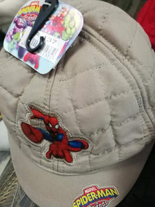 Cappellini bimbi Spiderman, sei, in morbido tessuto, colori assortiti. 400g.