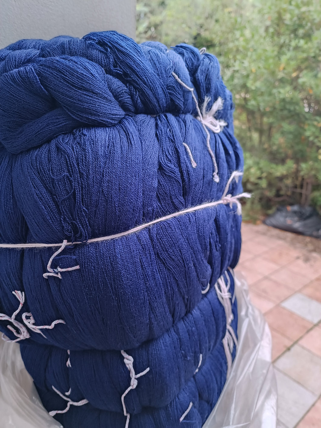 Pacco industriale di misto lana di Tollegno di un blu/azzurro. 4kg.