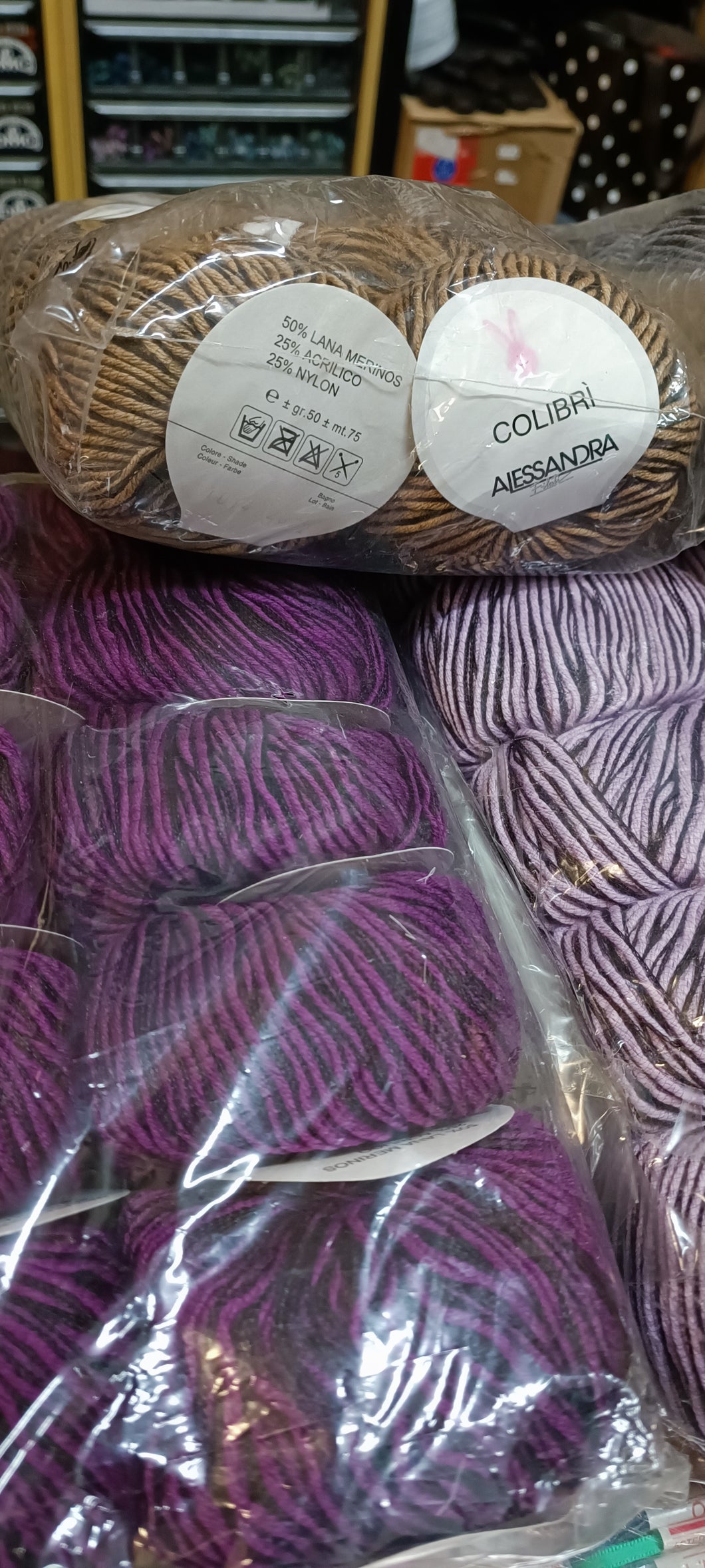 Colibrì di Alessandra, misto lana profilato di due colori, 500g.