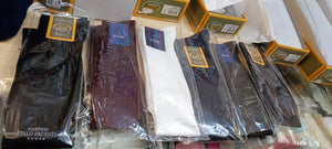 Calze lunghe uomo in filo di Scozia marca Facenti, sei paia, colori assortiti, taglia 11,5. 300g